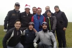 Torneo de Navidad: En el tee del 1 antes de comenzar el Torneo de Navidad.